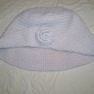 Vintage Cloche Style Crocheted Hat/Cap Beige